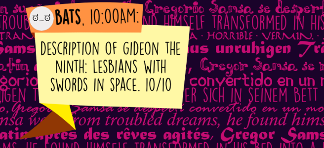 Description of Gideon the Ninth: Lesbians with swords in space. 10/10